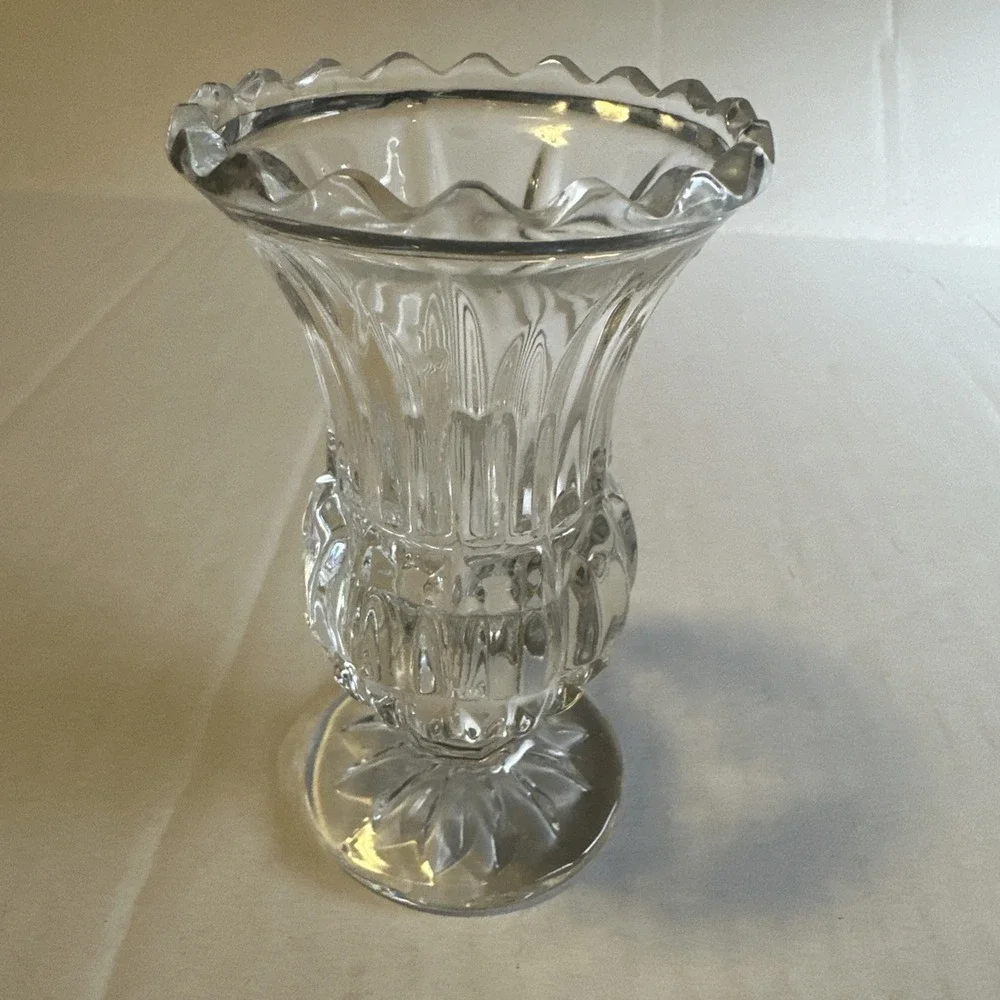 Vintage Fairfield 24% Lead, Crystal Pedestal Vase/Bud Vase, 1965 to 1990